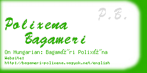 polixena bagameri business card